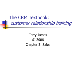 The CRM Textbook: customer relationship training