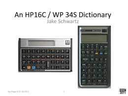 An HP16C / wp34S Dictionary