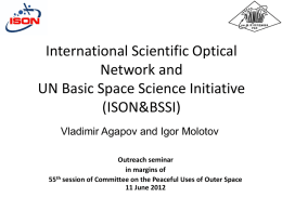 International Scientific Optical Network and UN Basic