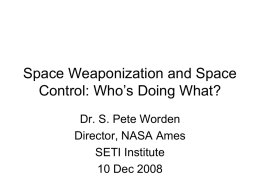 Space Weaponization?