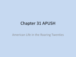 Chapter 31 APUSH - Jessamine County Schools