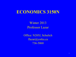 ECONOMICS 3150B