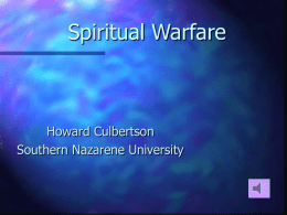 spiritual warfare - Southern Nazarene University