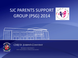 PARENT SUPPORT GROUP - CHIJ Saint Joseph's Convent