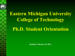 Continuous Improvement at Eastern Michigan University