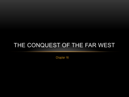 The Conquest of the Far West