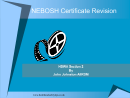 NEBOSH Certificate Revision Section 2 HSWA