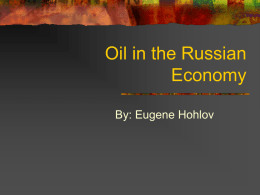 Impact of Oil On Russia’s Economy