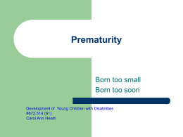 Prematurity - Johns Hopkins University
