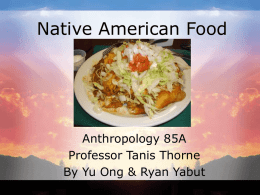 Native American Food - University of California, Irvine