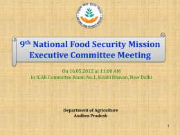 Andhra Pradesh - National Food Security Mission