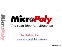 MicroPoly Lubricants - Colt Industrial Sales