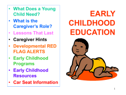 EARLY CHILDHOOD EDUCATION - DCFS