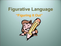 Figurative Language - Voorhees Township Public Schools