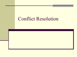 Conflict Resolution - Villanova University