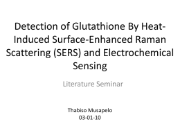Detection of Glutathione By SERS and LSPR