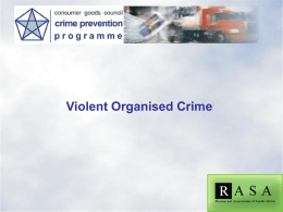 1st ECR Crime Prevention Programme Report Back Day