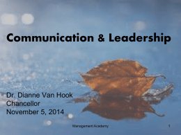 Communication and Leadership Management Academy