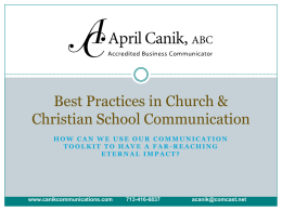 Best Practices in Church Communication