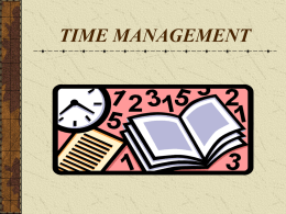 TIME MANAGEMENT - www.careervarsity.com