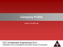 PowerPoint Template - CCC (Underwater Engineering) S.A.L.