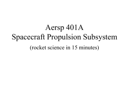 Spacecraft Propulsion Subsystem