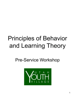 Principles of Behavior and Learning Theory