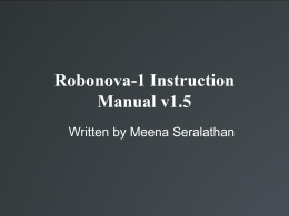 Robonova-1 Instruction Manual v1.0