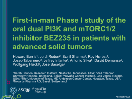 First-in-man Phase I study of the oral PI3K inhibitor
