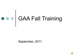 GAA Fall Training - Coweta County School System