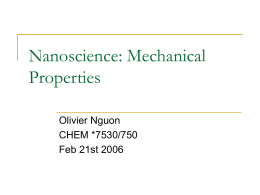 Nanoscience: Mechanical particles