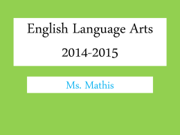 English Language Arts 2010-2013