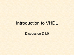 Chapter 1 Fundamental Concepts in VHDL