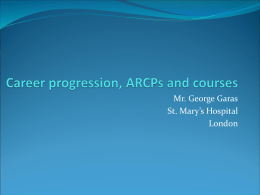 Career progression, ARCPs and courses