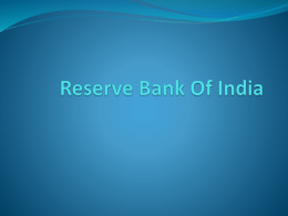 Reserve Bank Of India - Chandigarh University