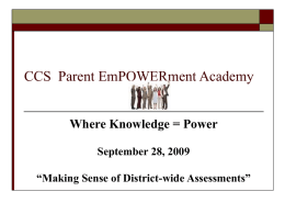 CCS Parent EmPOWERment Academy
