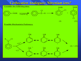 Carbocation Analogues: Nitrenium ions?