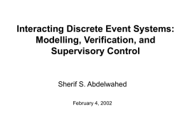 Interacting Discrete Event Systems: Modelling