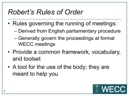 Roberts Rules of Order for JGC 9-14-2014