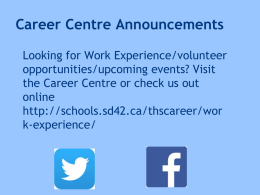 Career Centre Announcements
