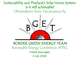 Thai Solar Home Systems (SHS)