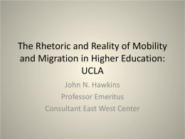 The Rhetoric and Reality of Mobility and Migration in