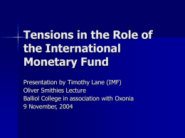 Tensions in the Role of the IMF