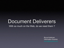 Document Deliverers