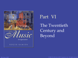 PowerPoint Presentation - Music: An Appreciation by Roger