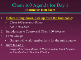 Biol 201 Day 1 Activities - Green River Community College