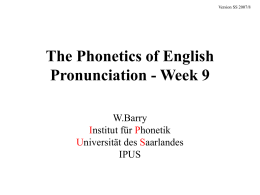 The Phonetics of English Pronunciation