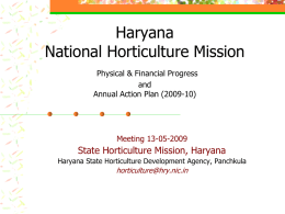 Haryana - National Horticulture Mission
