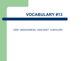 Vocabulary #2 - Yorba Linda High School