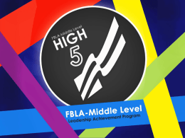FBLA High 5 Overview